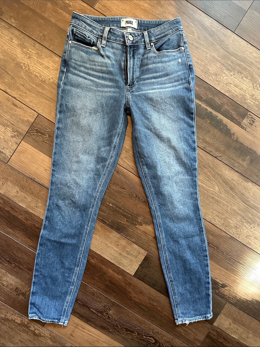 PAIGE Women's Light Blue Skinny Jeans - Faded Wash